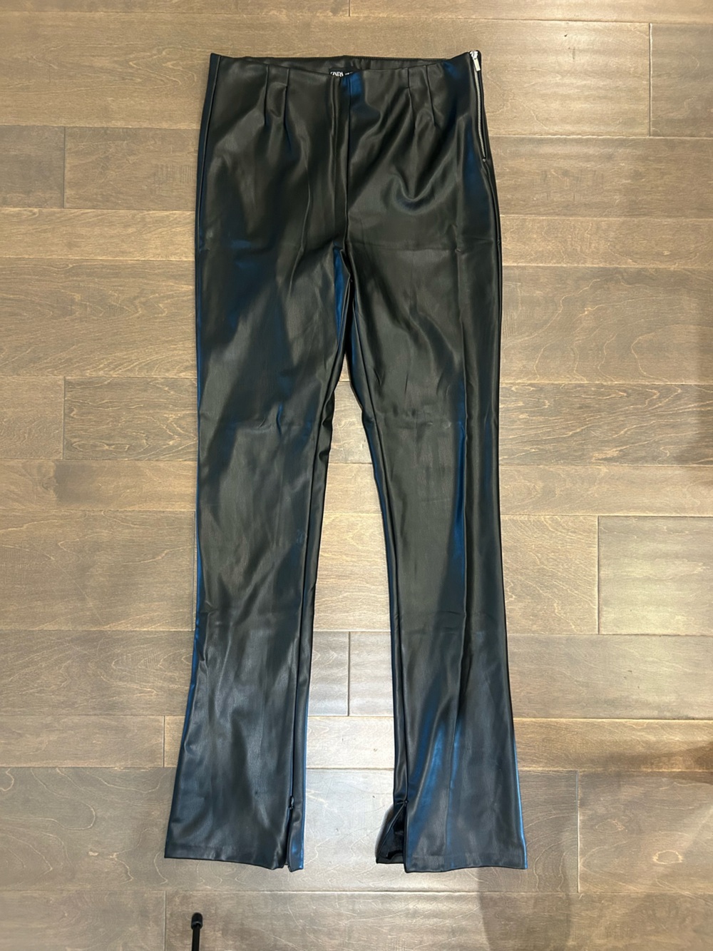 Zara Black Faux Leather Pants